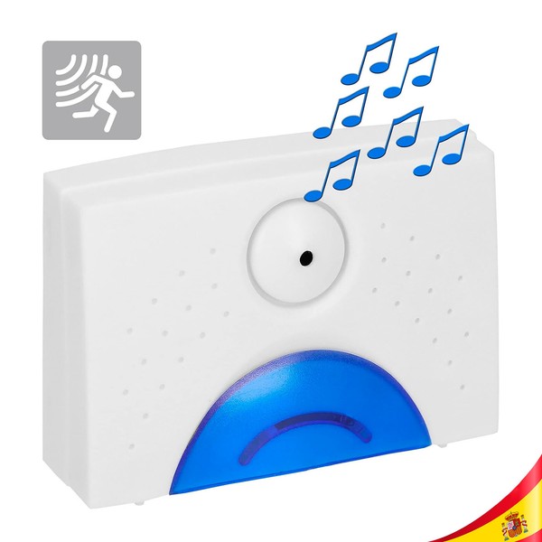 Timbre Sensor de Movimiento Inalámbrico 16 Melodías 80dB Alcance 5m Sin Cables