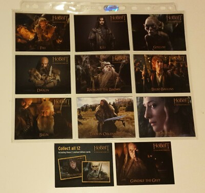 Der Hobbit: AUJ Trading Cards 10 Karten Base Set + Promo (Dennys, 2012) 