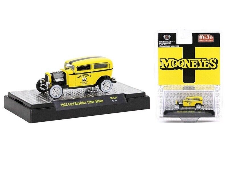 1932 FORD ROADSTER TUDOR SEDAN "MOONEYES" 1/64 DIECAST MIJO EXCLUSIVE MJS57