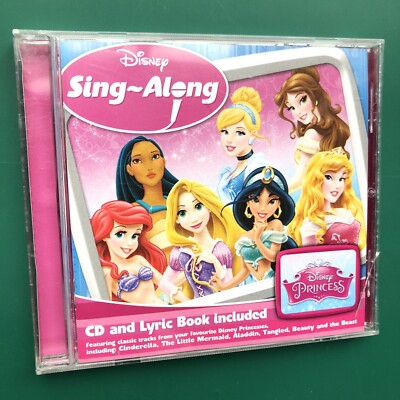 DISNEY PRINCESS Sing-Along Animated Film Soundtracks CD Aladdin Mulan Tangled EX