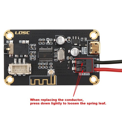 Wireless Audio Receiver Board DIY Portable DC 5-35V-Stereo Module - Zdjęcie 5 z 8