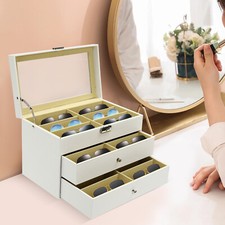18 Slots Sunglasses Organizer Collector, Eyeglasses Sunglass Glasses Storage Box