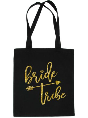 Bride Tribe Diamond Wedding Favour Bags Hen Party Gift Funny Shopping Tote  - Picture 1 of 5