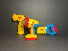 Set of 3 Intellect Yellow Battery Operated Light Up  Sound Kids Tool Toys READ 