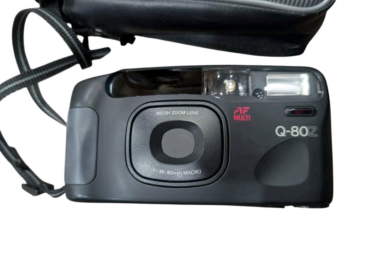 Vtg Ricoh AF Multi Q-80Z 35mm Film f=38-80mm Macro Camera Black