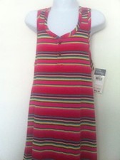 Ralph Lauren Girls Tank Maxi-Dress Pink Striped Size M 8-10 NWT
