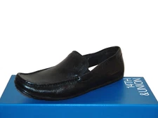 14TH &Union Men's Black Leather Loafer Driving  Shoes Moccasins Size US 12