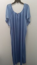 NWOT Only Necessities Cobalt Short Sleeve Nylon Gown Size 3X 30/32 