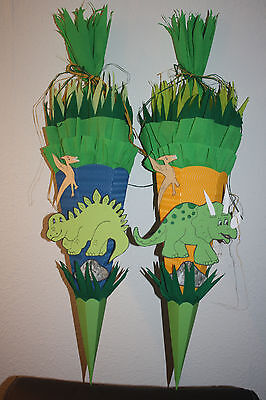 für Ju.. 50 / 70 / 85 cm Schleife passend für Schultüte alles-meine.de GmbH personalisierte 3D Bänder Zuckertüte ALLE Größen mit / ohne Kunststoff Spitze Dinosaurier  Dinotopia 