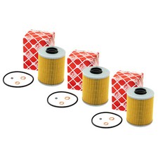 Ölfilter Motor Filter FEBI 26687 Set 3 Stück für BMW 3er Coupe E36 5er Touring