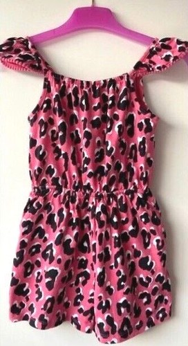 Girls Next Cotton Playsuit Pink Summer Animal Leopard Print Floral Tie Dye NEW - Picture 8 of 11
