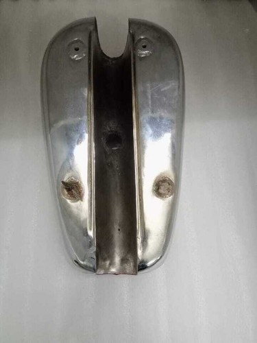BSA A65 2 Gallon Chrome Steel Fuel Petrol Gas Tank + Cap + Taps & Badge |Fit For - Picture 3 of 4