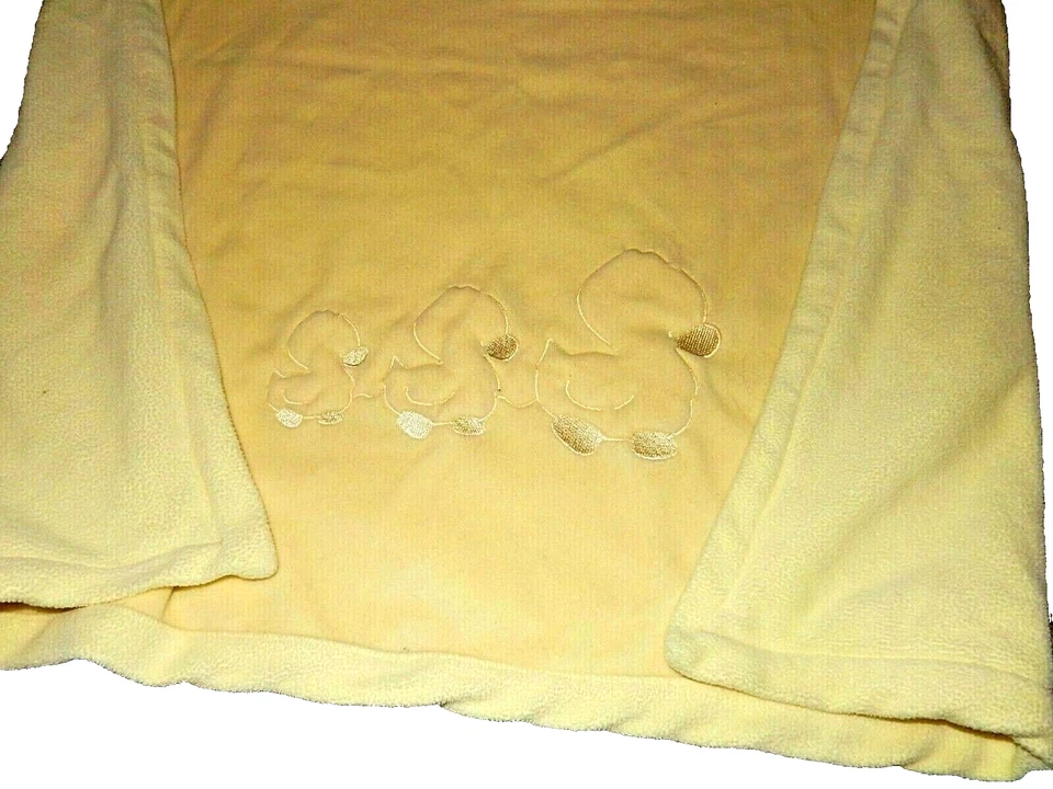 Manta de bebé 8D vintage Bon BeBe patos amarillos terciopelo patito felpa polar cuna Foto 4 de 4