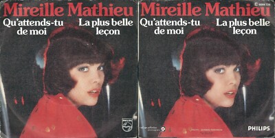 Record 45 RPM Mireille Mathieu    Qu'Attends-Tu De Moi The Plus Belle Lecon