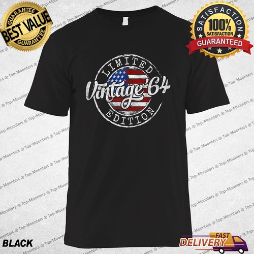 Vintage 1964 60th Birthday Gifts 60 Year Old For Men Women Celebration T-Shirt - 第 1/11 張圖片