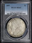 1897 Morgan Dollar PCGS MS-63 - Smoky Blue & Sunset Hue Toning!