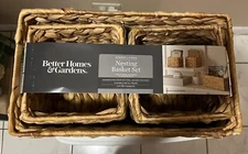 Better Homes & Gardens  Hyacinth  3 Piece Nesting Basket Set-NWT