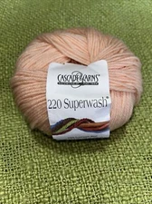 Cascade yarns 220 superwash , wool , peach color  number 289
