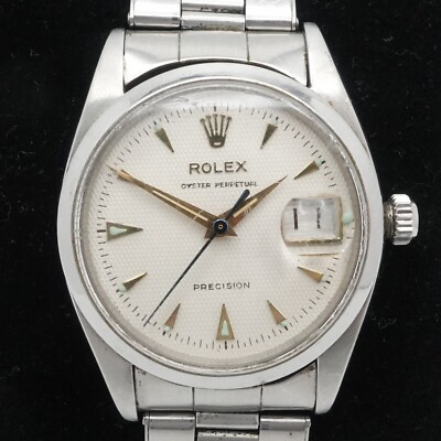 Rolex Oyster Perpetual Date 6494 Stainless Steel Manual Watch - 34mm