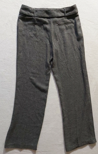 Katies Pants Womens Size 12 Grey Black Straight Belted - Picture 2 of 4