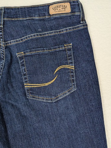 Pantalones de mezclilla para mujer Levi's 18 firma modernos corte bota lavado oscuro etiquetas bordadas corte - Imagen 8 de 9