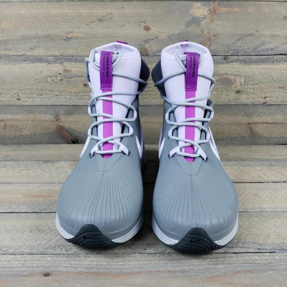 NEW Nike Binzie Waterproof Rain Boot Sneakers Youth 7 Women's  8.5 Grey Violet - Image 4 of 4