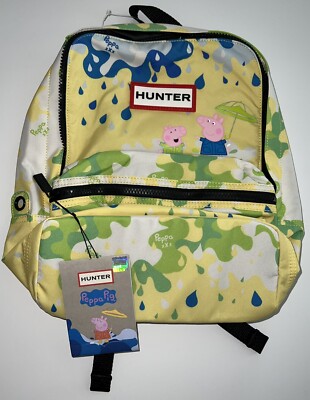 New! HUNTER Kids Peppa Pig Muddy Puddles Backpack YARROW School Back Pack  NWT