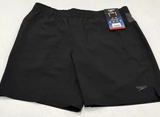 Speedo Men's Hydro Tech Volley Swim Shorts, Black, Size M (32/34)