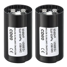 2Pack 270-324uF/Mfd 125V 50/60Hz CD60 Run Capacitor for Electric Motor Starts