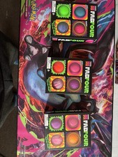 Needoh Teenie Fab Four Schylling Nee Doh 4 Pack Glow Ripples Swirl Color Change