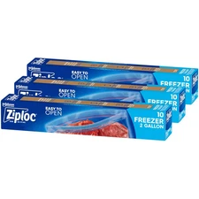 Ziploc Two Gallon Food Storage Freezer Bags, Grip 'N Seal Technology F