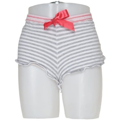 Hunkemöller, Pyjamashorts, Größe: M, Grau/Weiß, Baumwolle/Elasthan/Viskose #xQk