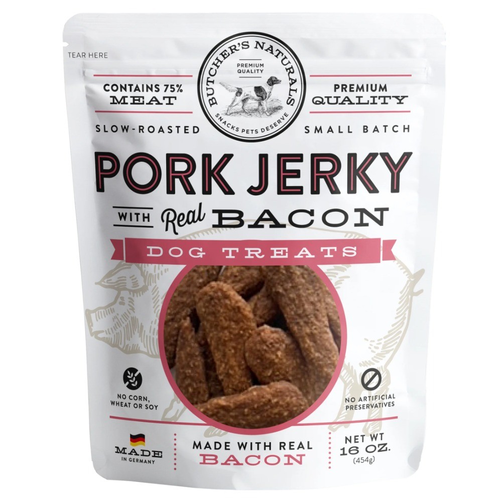 Pork Flavored Dog Jerky Treats 16 oz Natural Chews for Pets