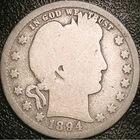 1894 O Barber Quarter - 90% Silver 25C