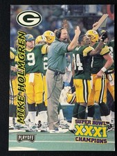 1997 Playoff Green Bay Packers Super Sunday - Mike Holmgren Card #6