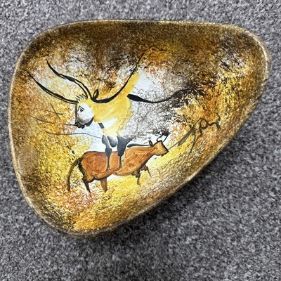 Handbemalte CERABEL SARLAT FRANKREICH Höhlenmalerei STIER Träne Schale Schale