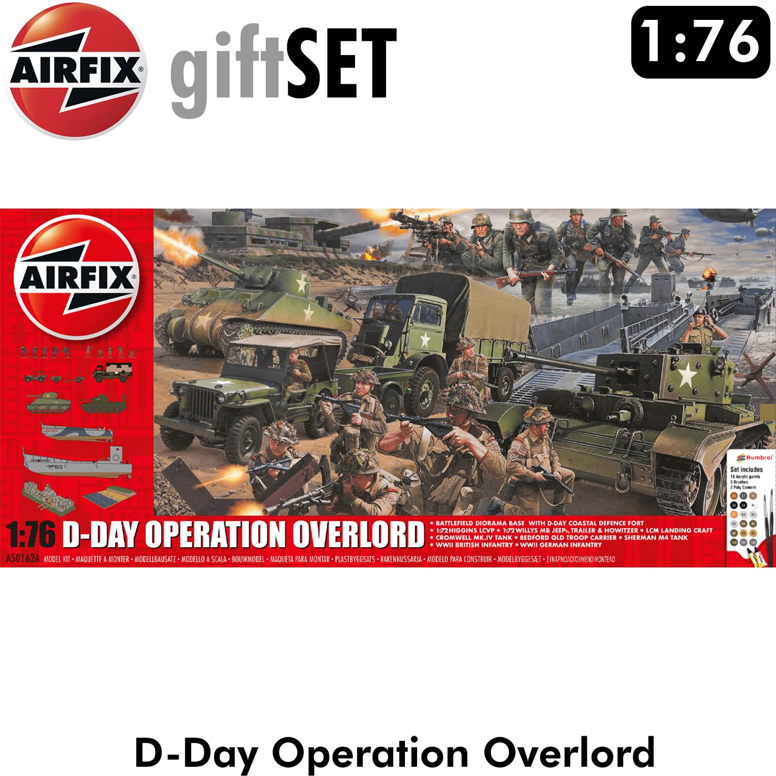 D-Day OPERATION OVERLORD Diorama Set WWII 1:76 model kit AIRFIX A50162A
