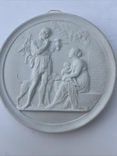 Royal Copenhagen Eneret Thorvaldsen Bisque Vintage Plaque Four Seasons Autumn