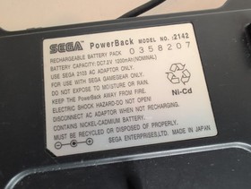 Official Sega Game Gear PowerBack Battery Pack Power Back GameGear Portable 2142