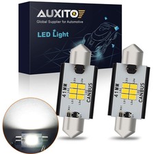 AUXITO 578 41mm LED Car Truck Dome Map Interior Lights White 6000K DE4410 EXD