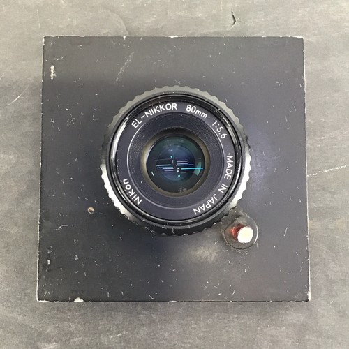 Nikon EL-NIKKOR 80mm Enlarging Camera Lens 1:5.6 w/ 4"X4" Lens Board