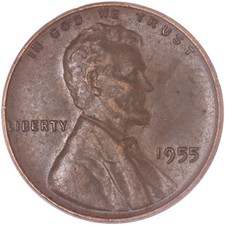 1955 (P) Lincoln Wheat Cent Extra Fine Penny XF See Pics Z133