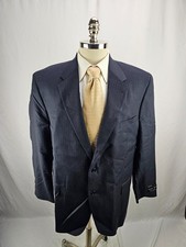 Jos. A. Bank Signature Collection Blue Herringbone Blazer Jacket 46L NWT