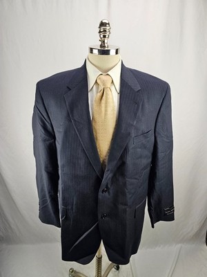 Jos. A. Bank Signature Collection Blue Herringbone Blazer Jacket 46L NWT