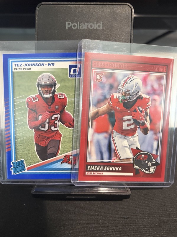 2 Card NFL Rookie Lot- Tez Johnson And Emeka Egbuka 