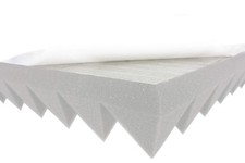 Pyramidenschaumstoff SELBSTKLEBEND TYP 50x50x6 (Hell Grau) Akustikschaumstoff S
