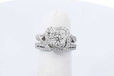 1.71ctw Diamond Wedding Set In 14k White Gold 7.3 Grams Size 4 Eb1125ixzdu