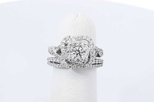 1.71ctw Diamond Wedding Set In 14k White Gold 7.3 Grams Size 4 Eb1125ixzdu
