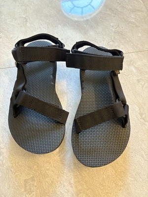 Teva Black Original Universal Outdoor Hook & Loop Comfortable Sandals Size 5