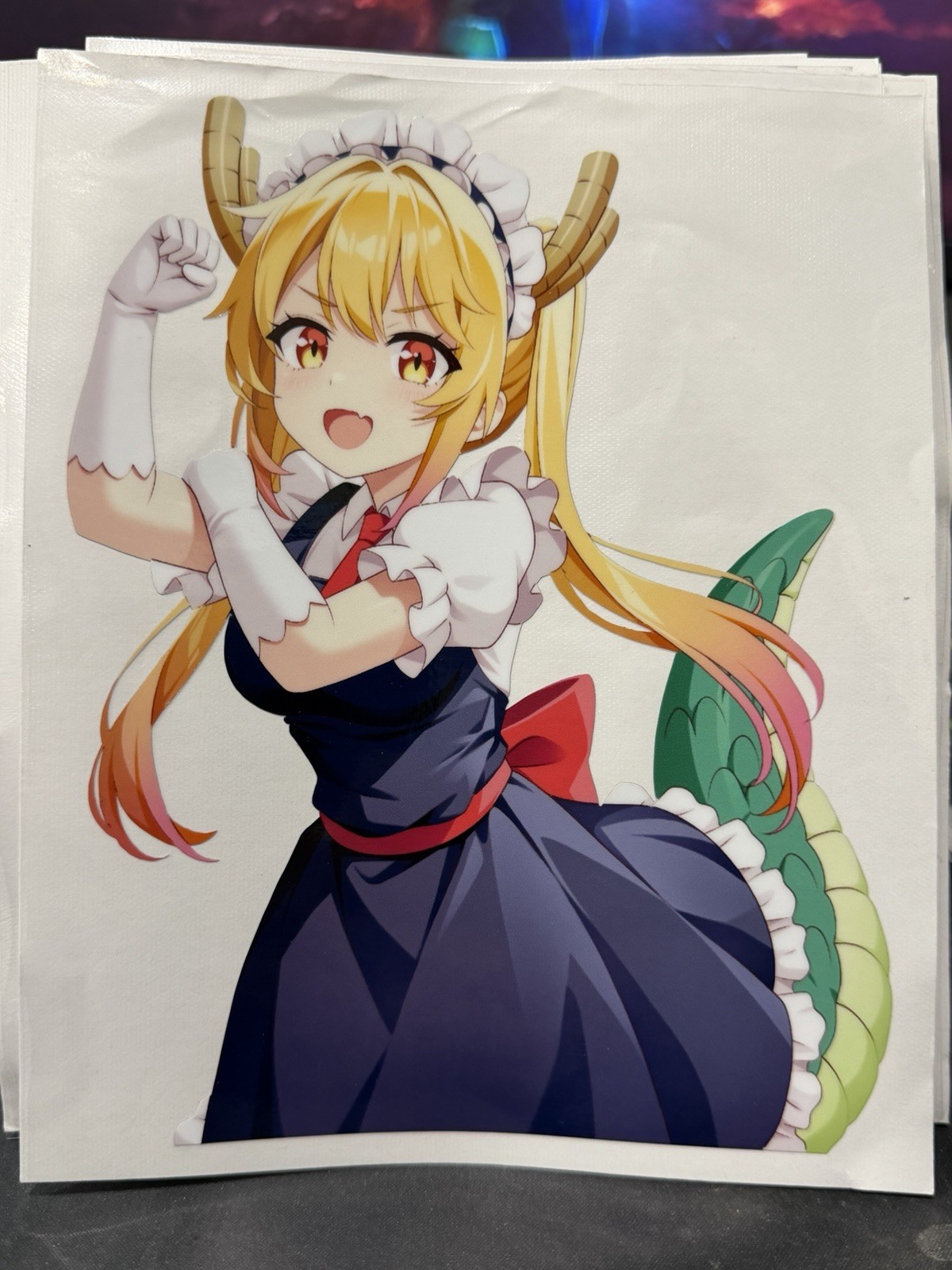 "Miss Kobayashis Dragon Maid Tohru Anime Ecchi Sexy Calcomanía Pegatina Waifu 6"""
